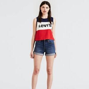 Levi’s Wedgie Premium Quality Rolled Hem Jean Shorts.